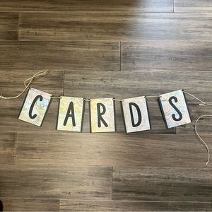 “Cards” travel theme party banner